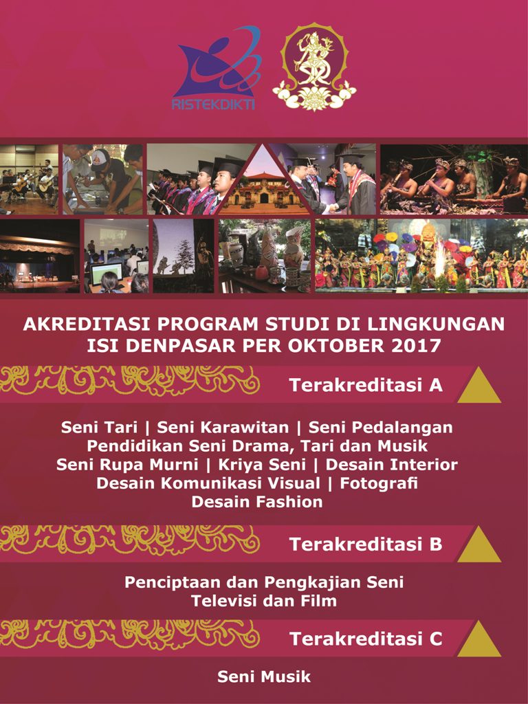 Akreditasi Program Studi di lingkungan ISI Denpasar per oktober 2017